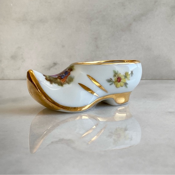 Limoges France Mini Clog Shoe Porcelain - Picture 10 of 14